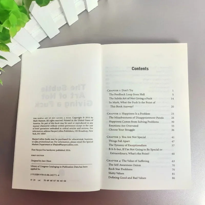 The Subtle Art of Not Giving A CAO/Reshape Happiness/How To Live As You Want By Mark Manson Self Management Stress Relief Book