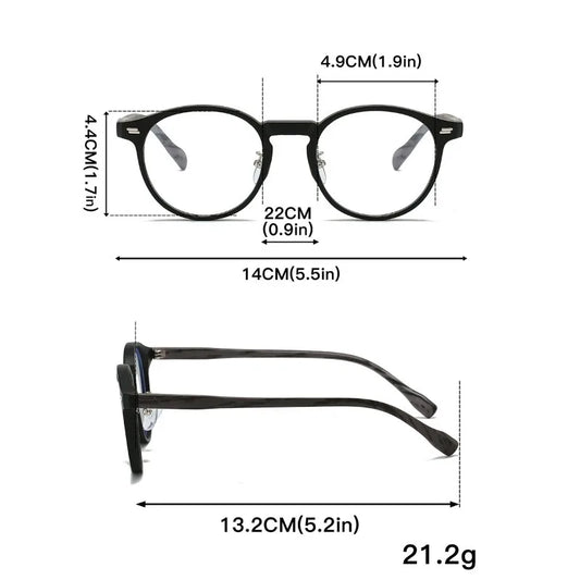 Blue Light Blocking Glasses Vintage Round Glasses Fashion Retro Blue Light Blocking Eyeglasses Trendy Stylish,Candy Color Rim