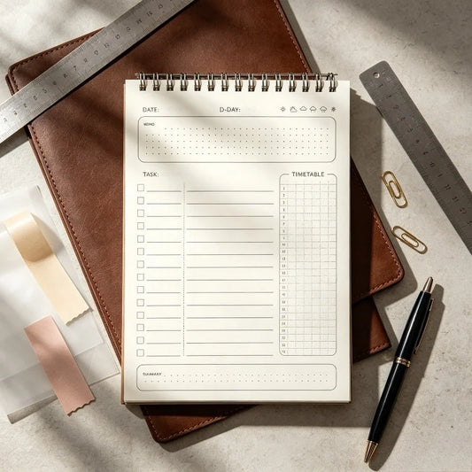 Daily Planner Notebook,160 Pages, Exquisite Layout & Soft Paper, Schedule & Task Organizer for Office and School Use