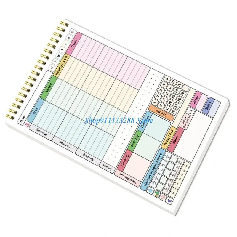 G88D A 5 Habits Planner Habits Trackers Notebook Daily Weekly Monthly Habits Trackers Discipline Calorie Planner Schedules