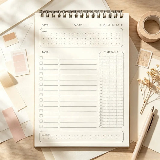 Daily Planner Notebook,160 Pages, Exquisite Layout & Soft Paper, Schedule & Task Organizer for Office and School Use