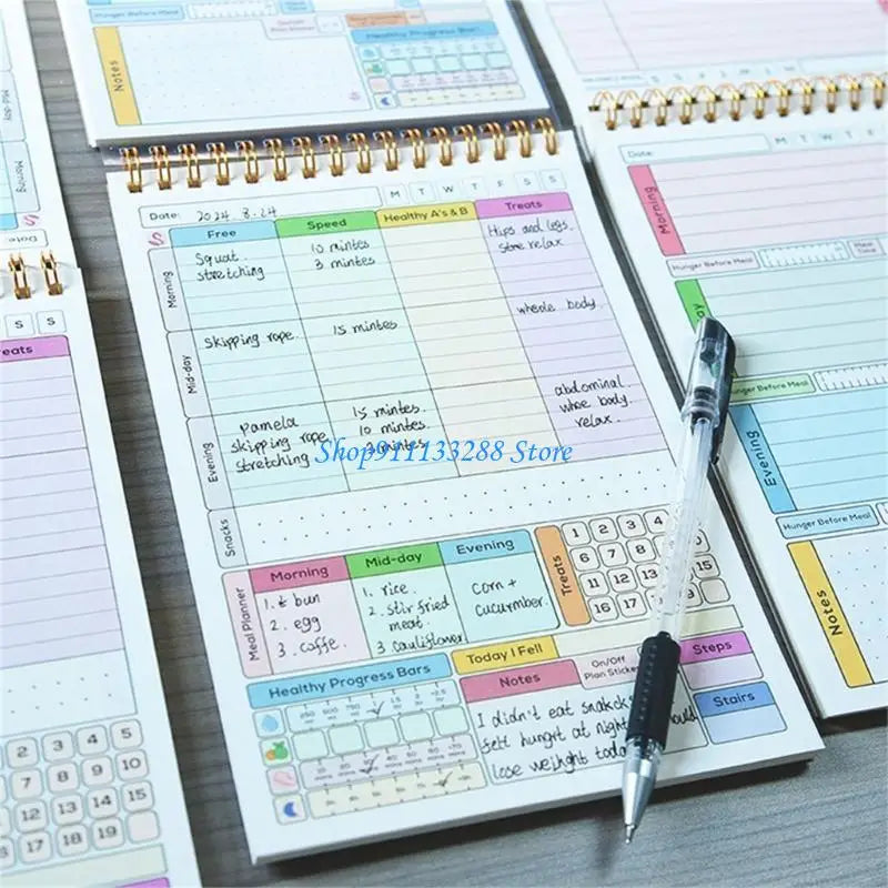 G88D A 5 Habits Planner Habits Trackers Notebook Daily Weekly Monthly Habits Trackers Discipline Calorie Planner Schedules