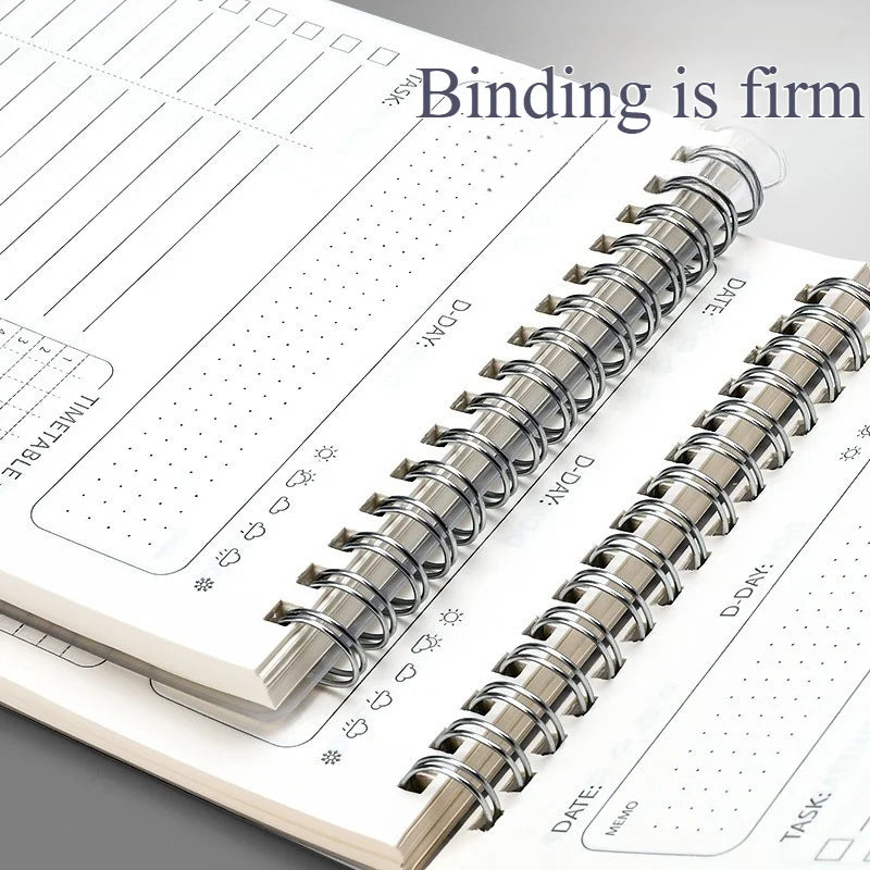 Daily Planner Notebook,160 Pages, Exquisite Layout & Soft Paper, Schedule & Task Organizer for Office and School Use