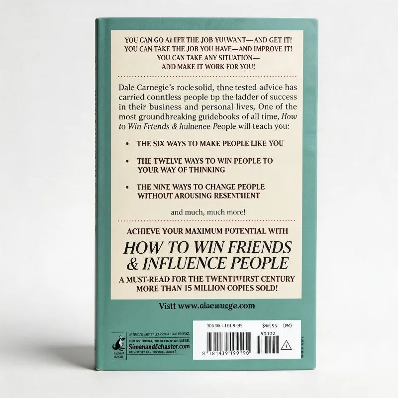 How To Win Friends Influence People By Dale Carnegie Interpersonal Communication Skills Self improvement Reading Book Fo Adult